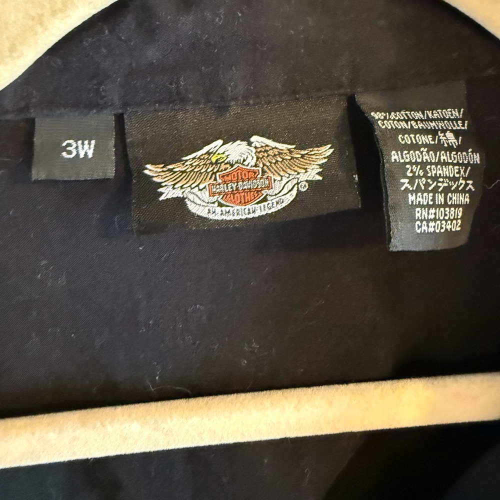 Harley-Davidson Black Button-Up Blouse - Picture 3 of 5